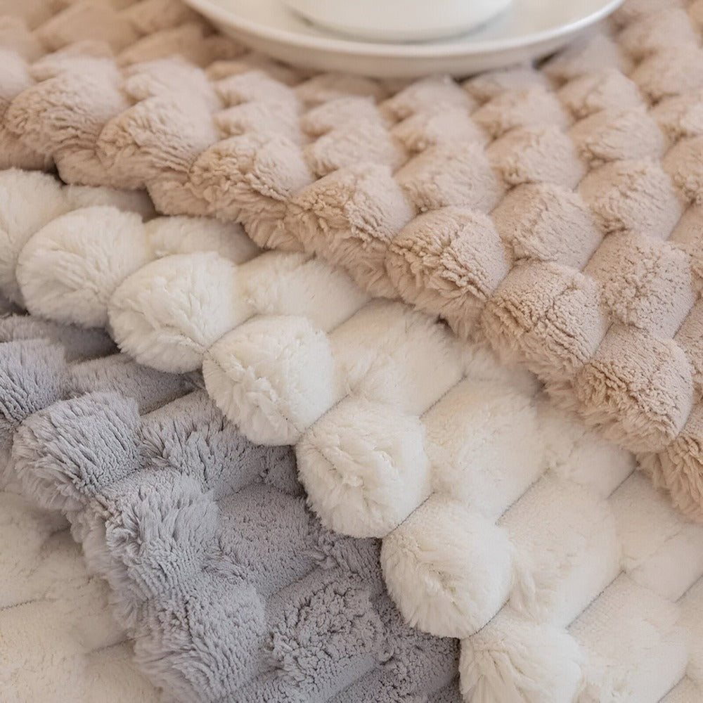Honeycomb Ternet Dyb Vaffel med Tuftet Lang Luv