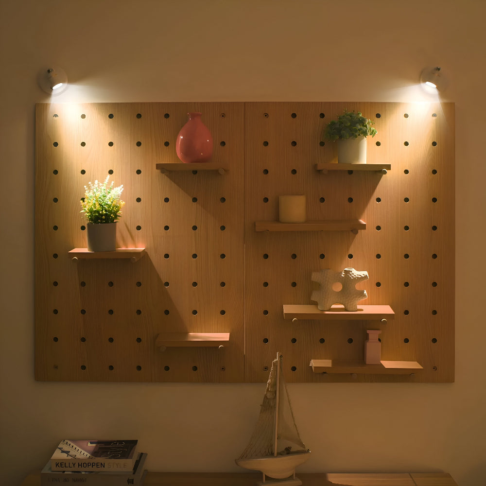 Justerbar spotlight Drejeligt hoved Trykknap til væg og loftslampe