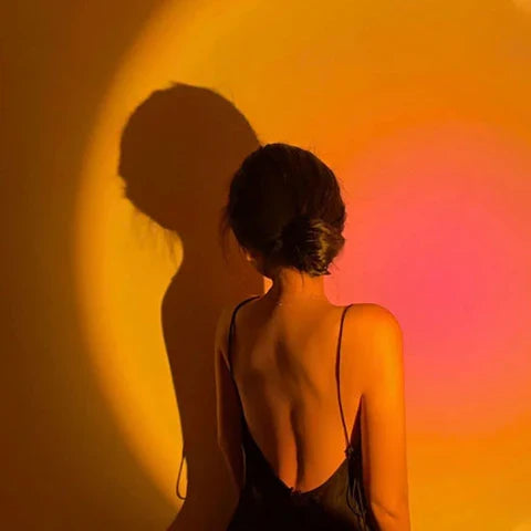 Sunset Lamp Projection Light Rainbow Halo for Bedroom Wall and Photography