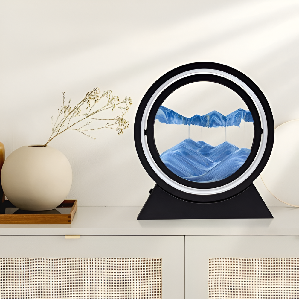 LED-bordlampe med 3D-aroterbart dekorativt design