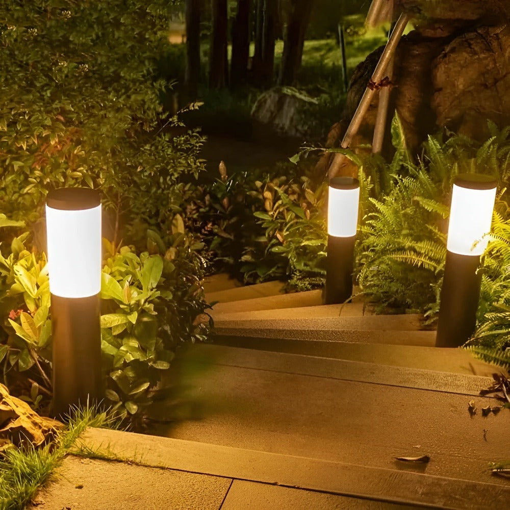 LED solcellepullert udendørs havelampe med skumringssensor
