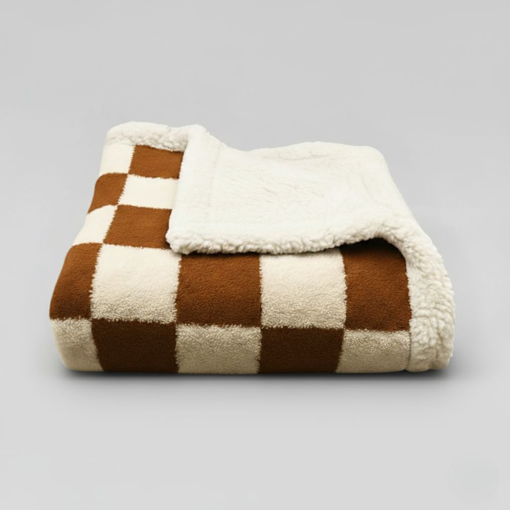Waterproof Throw Blanket Reversible Sherpa and Flannel