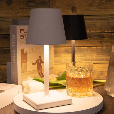 Small Cordless Table Lamp Waterproof IP66 Touch Dimmable for Bath and Patio