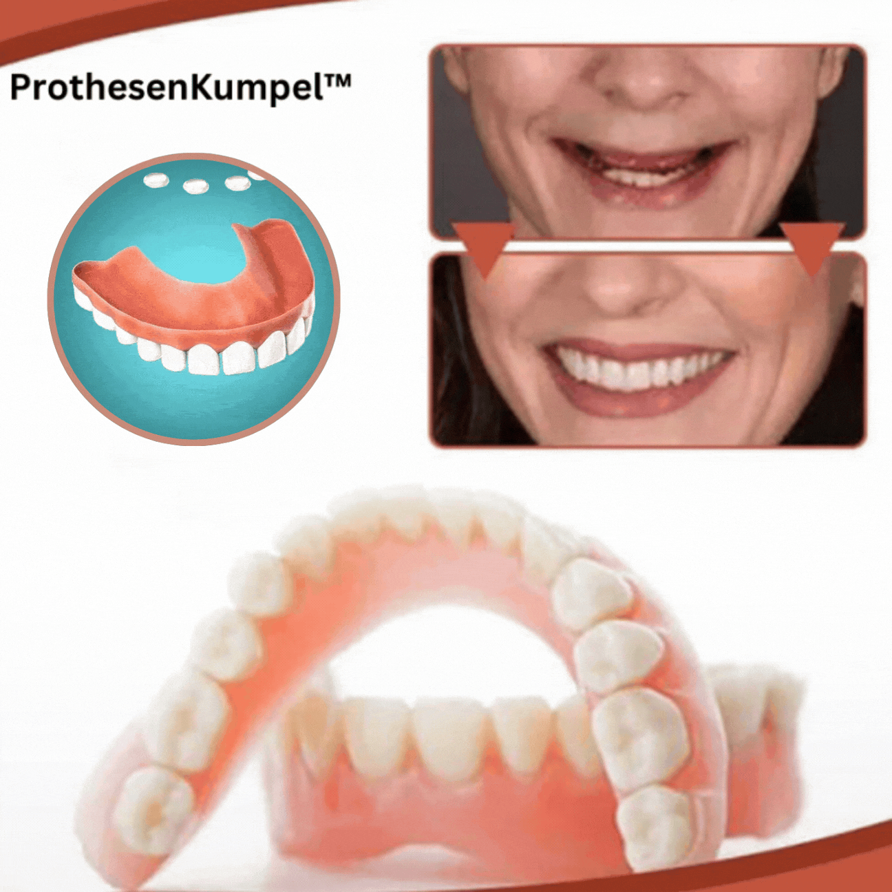 Cosmetic Tooth Cover Set Removable Upper and Lower for Photos and Events