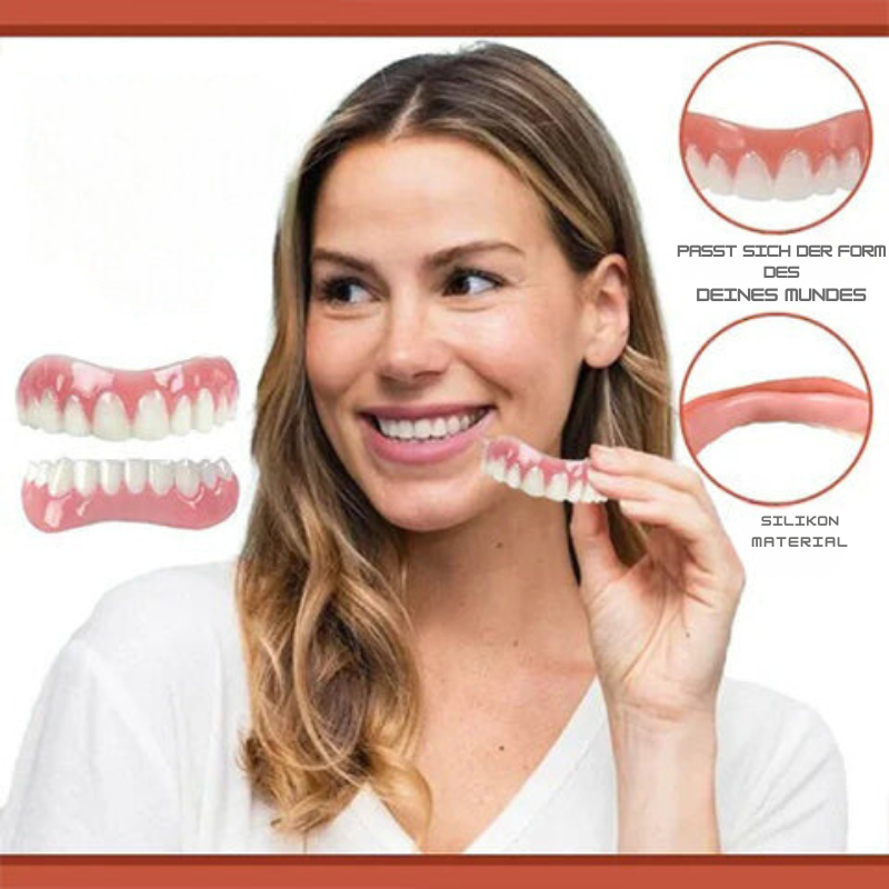 Cosmetic Tooth Cover Set Removable Upper and Lower for Photos and Events