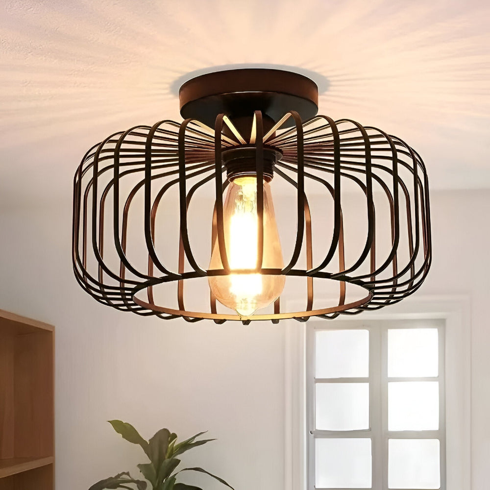 Plafond loftslampe i metal industrielt burdesign