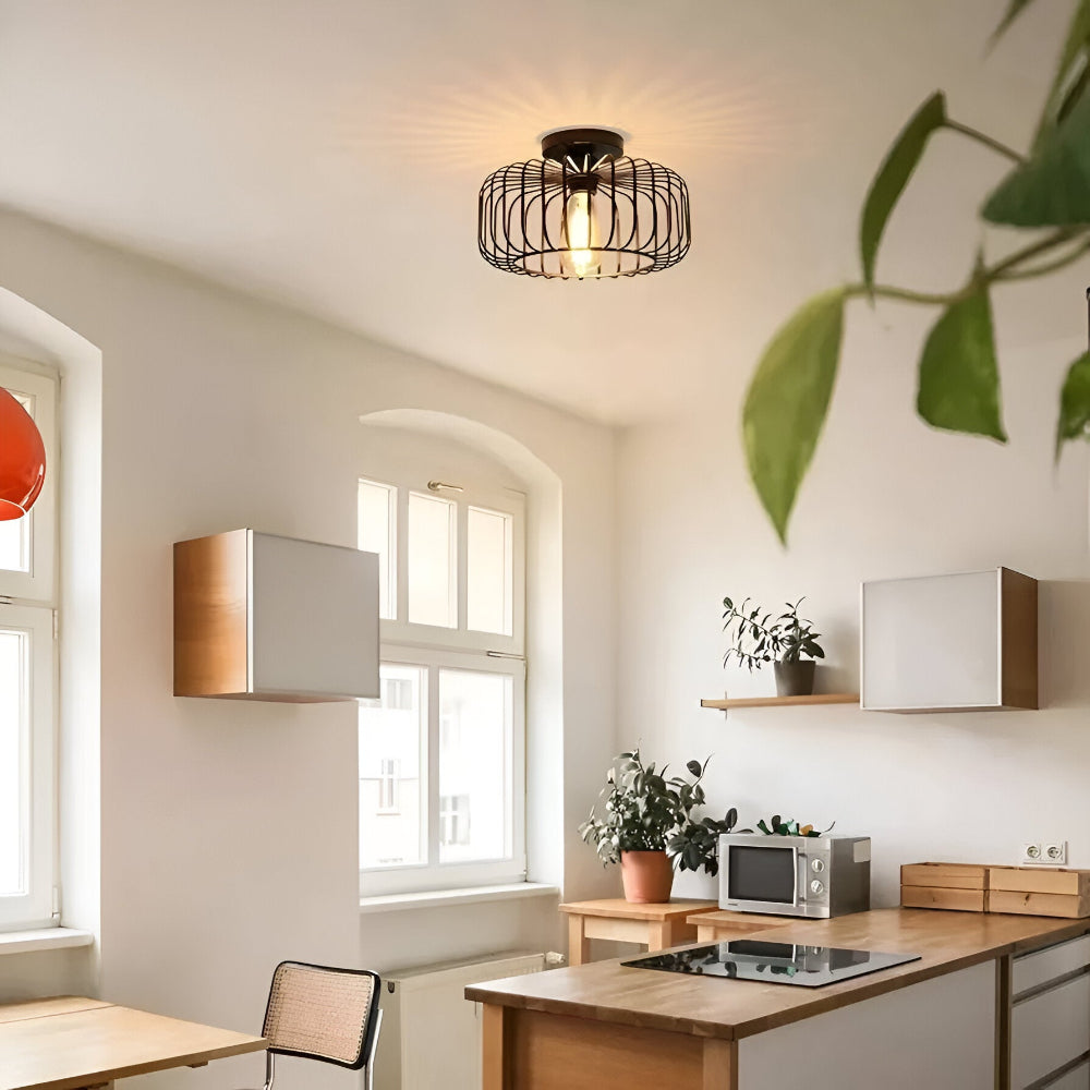 Plafond loftslampe i metal industrielt burdesign