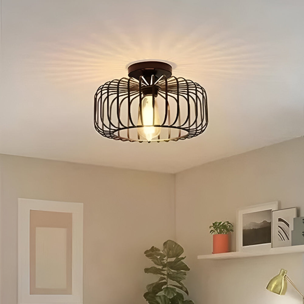 Plafond loftslampe i metal industrielt burdesign
