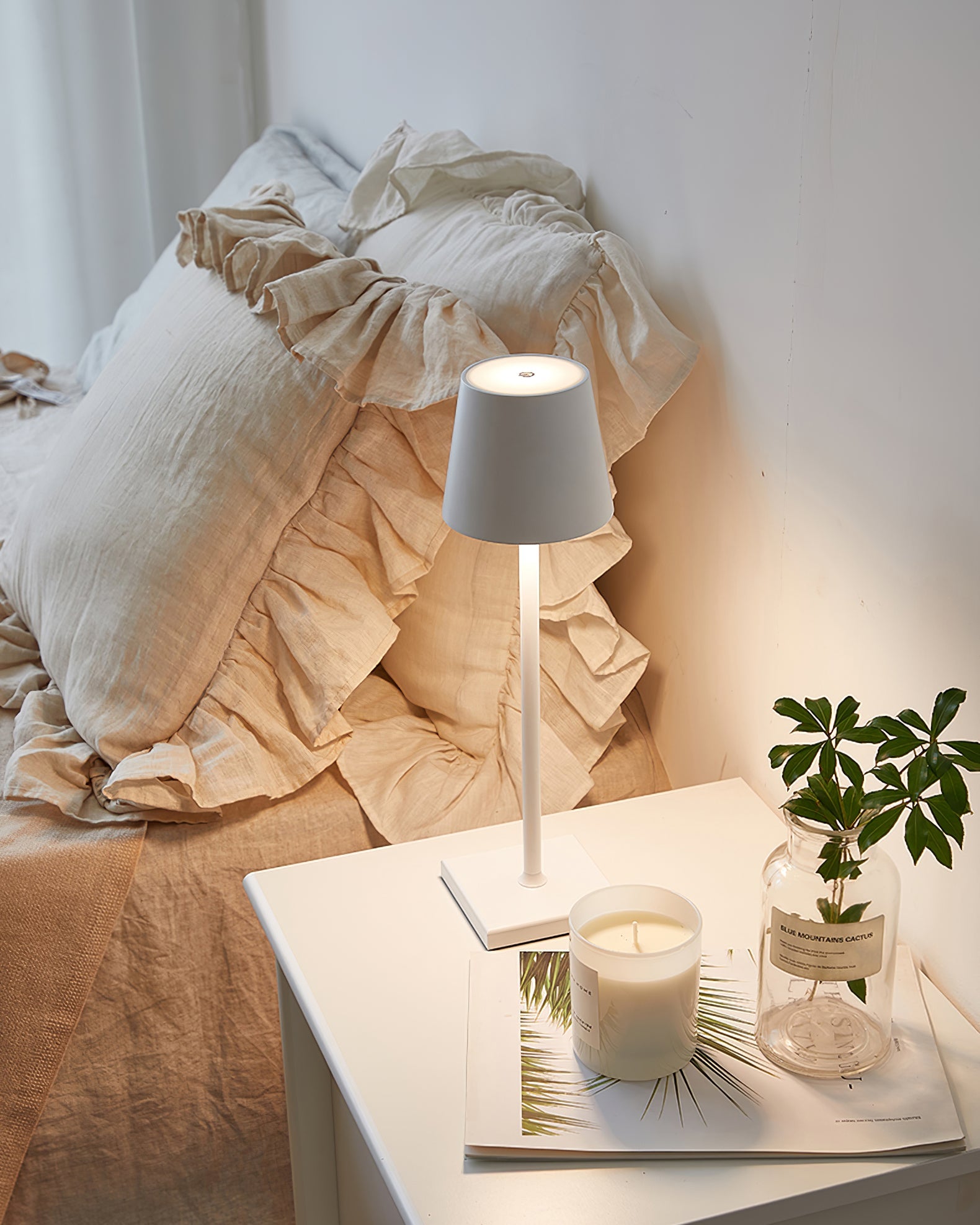 Cordless Table Lamp Rechargeable Touch Dimmable Portable Battery Light