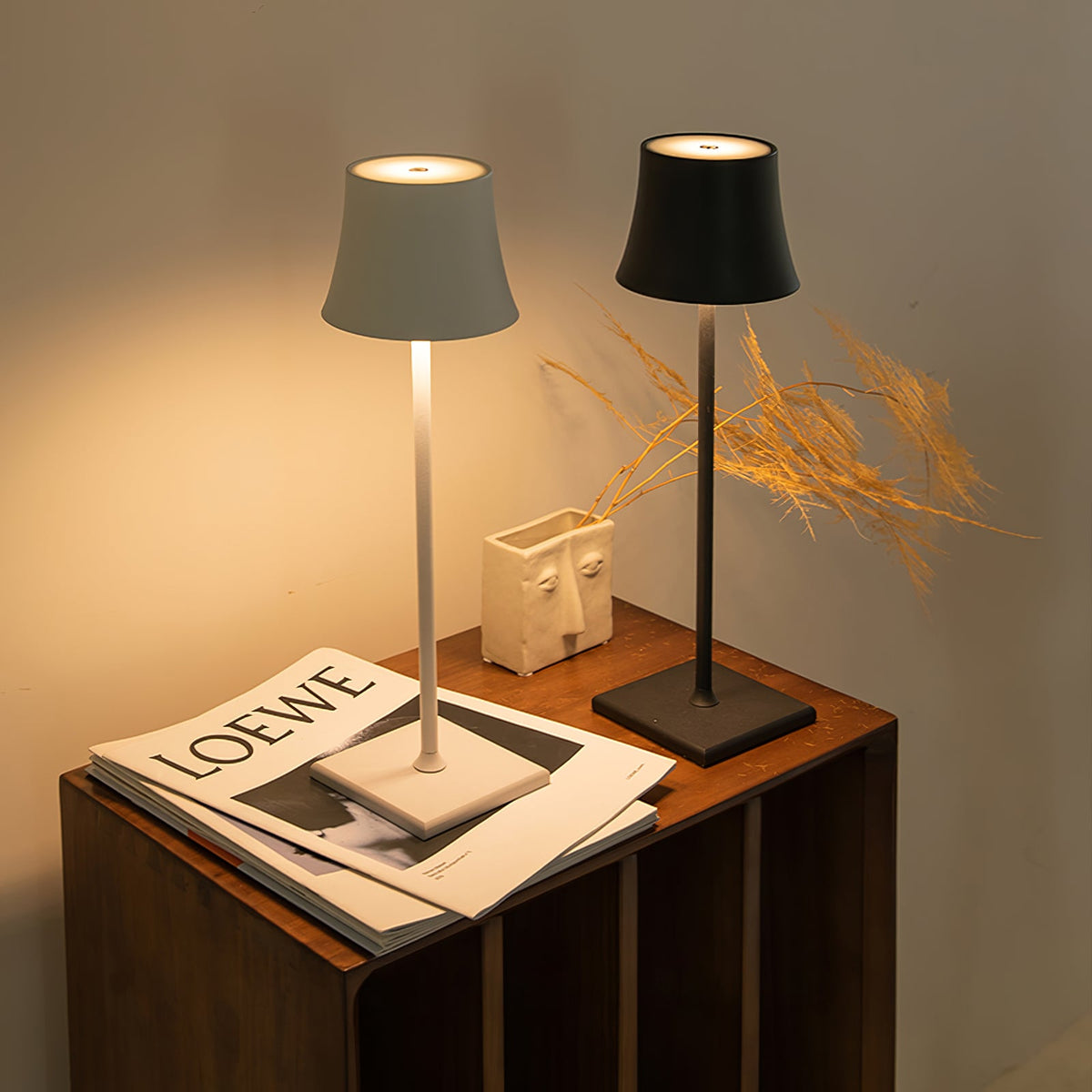 Cordless Table Lamp Rechargeable Touch Dimmable Portable Battery Light