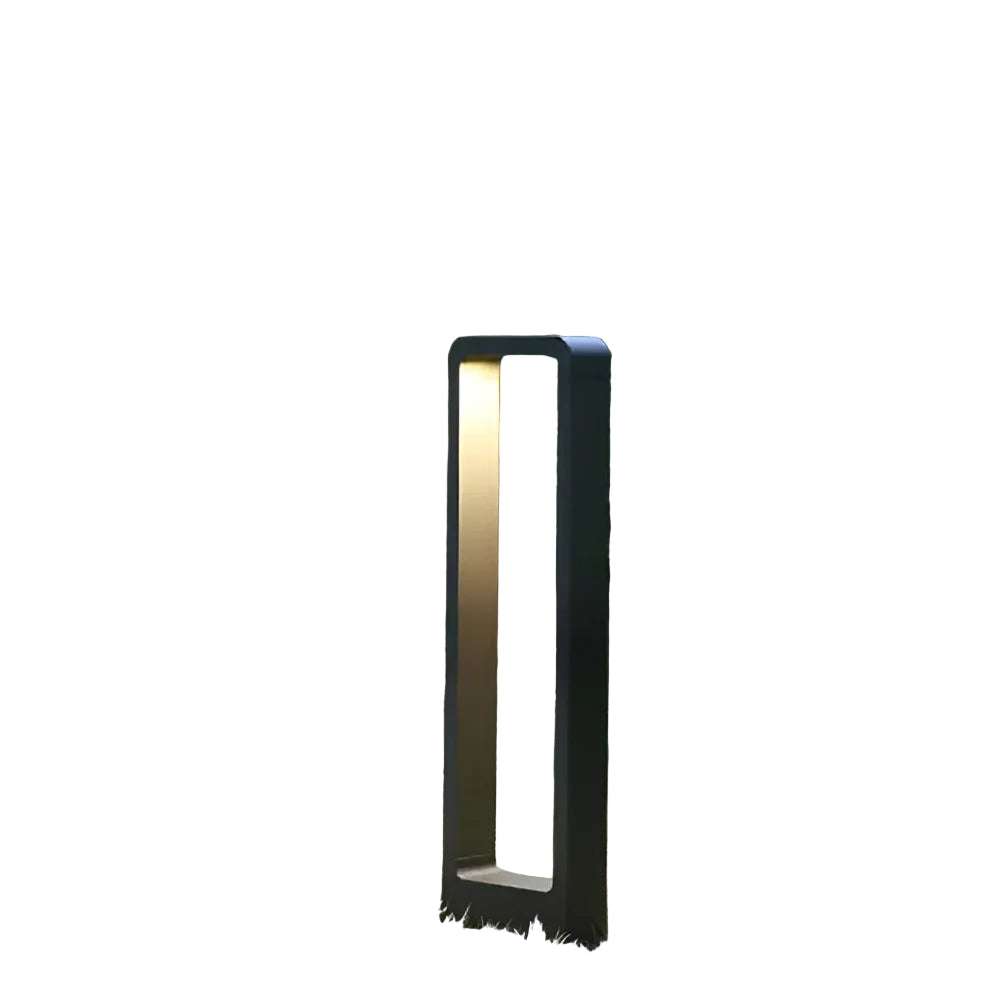 Rektangulær udendørs metal LED havelampe