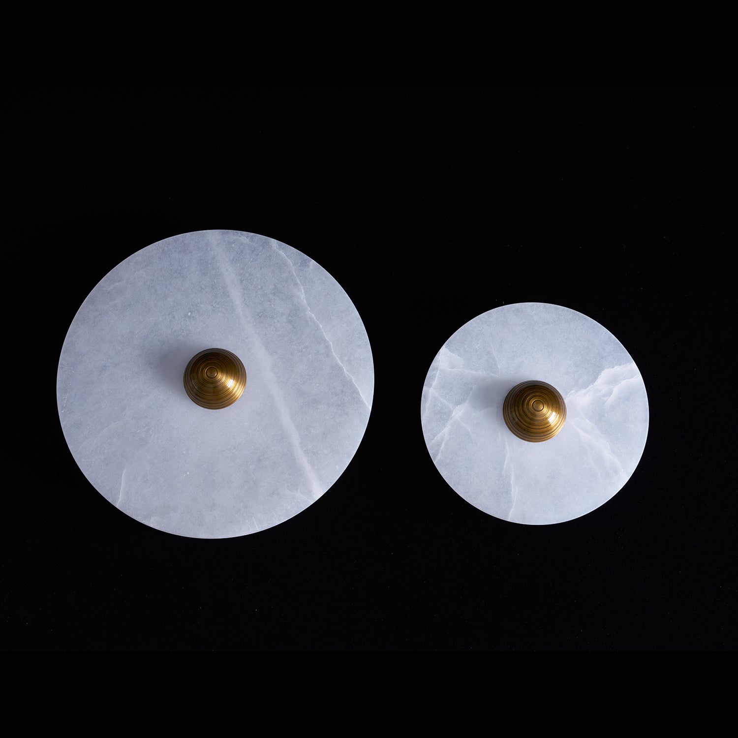 Alabaster Wall Light Natural Stone Disc Integrated LED Dimmable Sconce