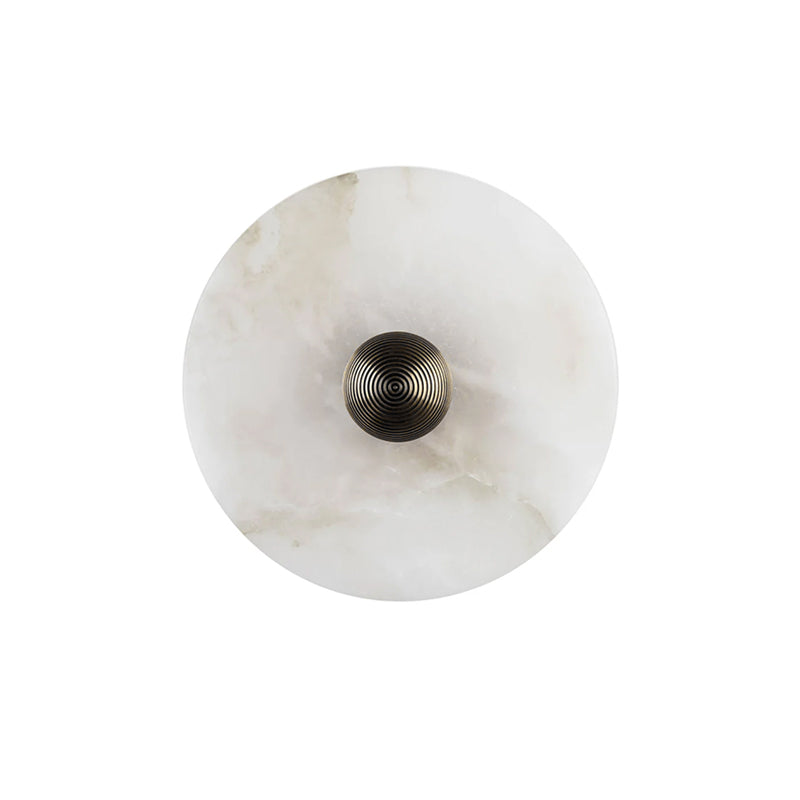 Alabaster Wall Light Natural Stone Disc Integrated LED Dimmable Sconce