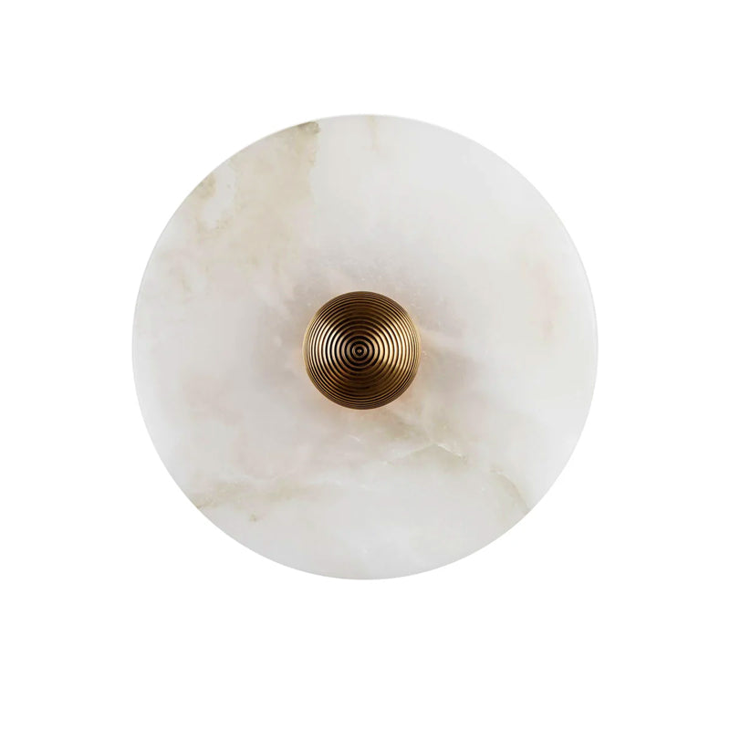 Alabaster Wall Light Natural Stone Disc Integrated LED Dimmable Sconce