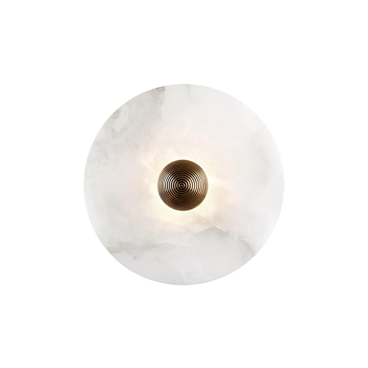 Alabaster Wall Light Natural Stone Disc Integrated LED Dimmable Sconce