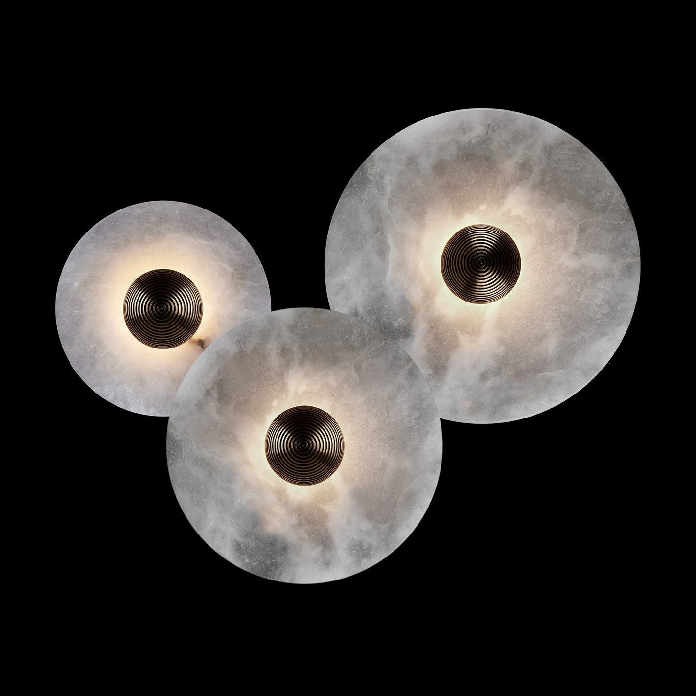 Alabaster Wall Light Natural Stone Disc Integrated LED Dimmable Sconce