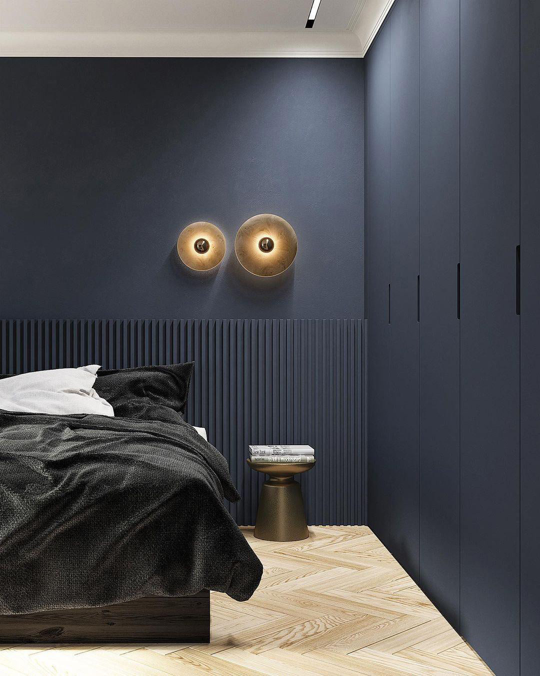 Alabaster Wall Light Natural Stone Disc Integrated LED Dimmable Sconce