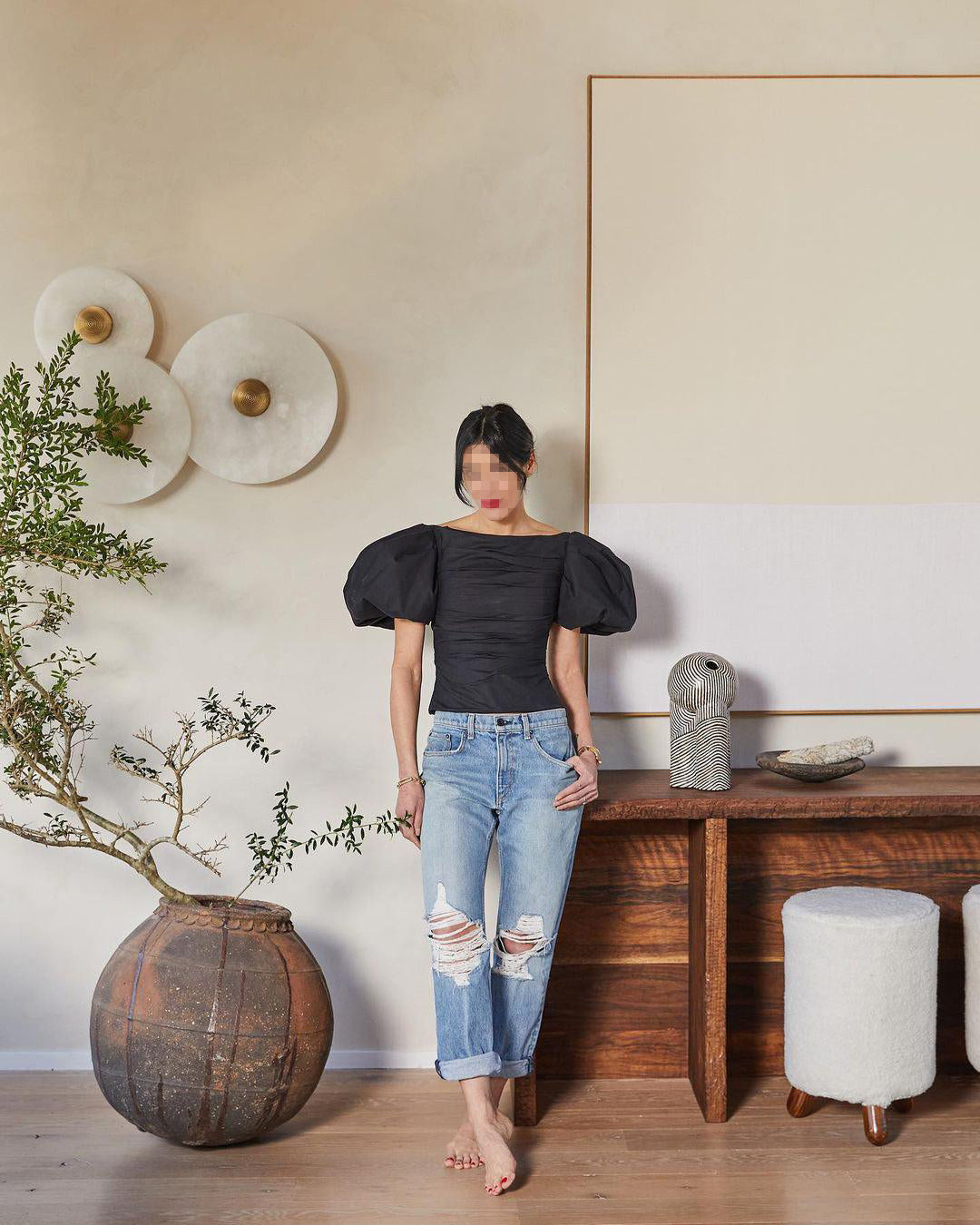 Alabaster Wall Light Natural Stone Disc Integrated LED Dimmable Sconce