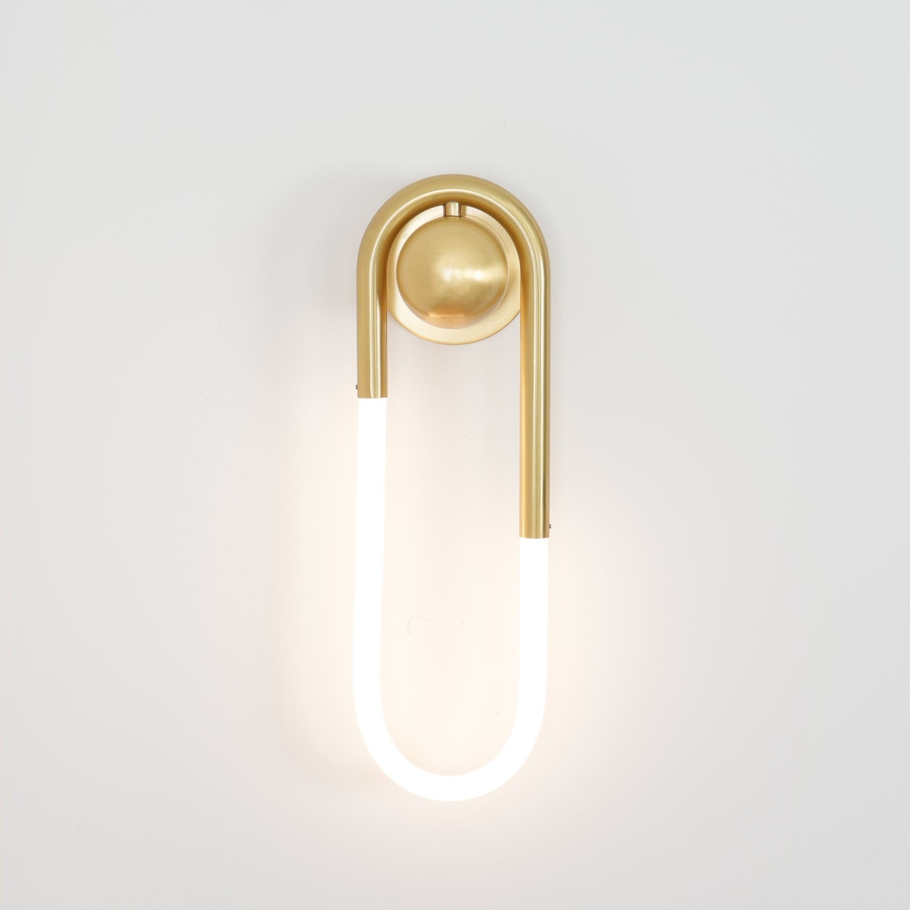 Loop Wall Sconce Brass Integrated LED Dimmable for Hallway and Bedside