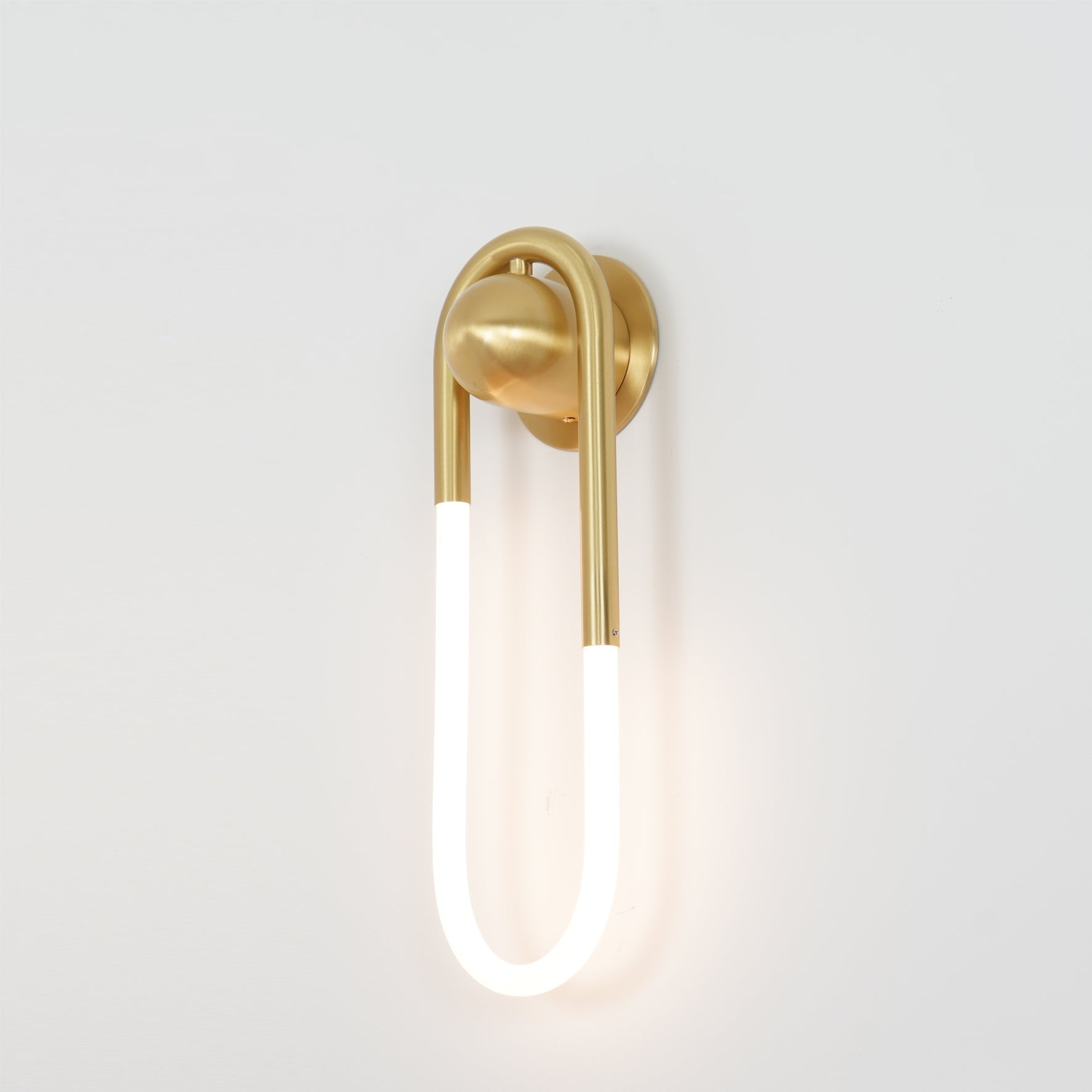 Loop Wall Sconce Brass Integrated LED Dimmable for Hallway and Bedside