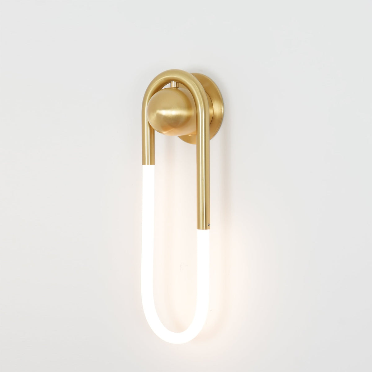 Loop Wall Sconce Brass Integrated LED Dimmable for Hallway and Bedside