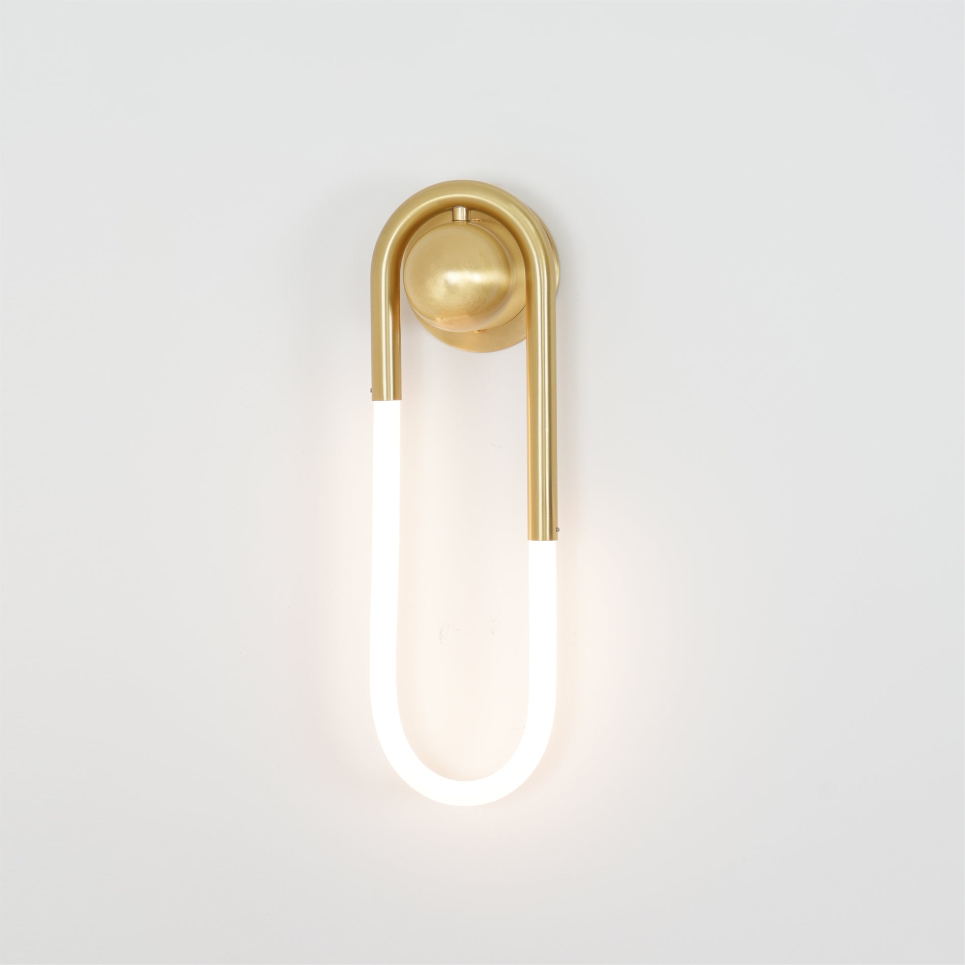 Loop Wall Sconce Brass Integrated LED Dimmable for Hallway and Bedside