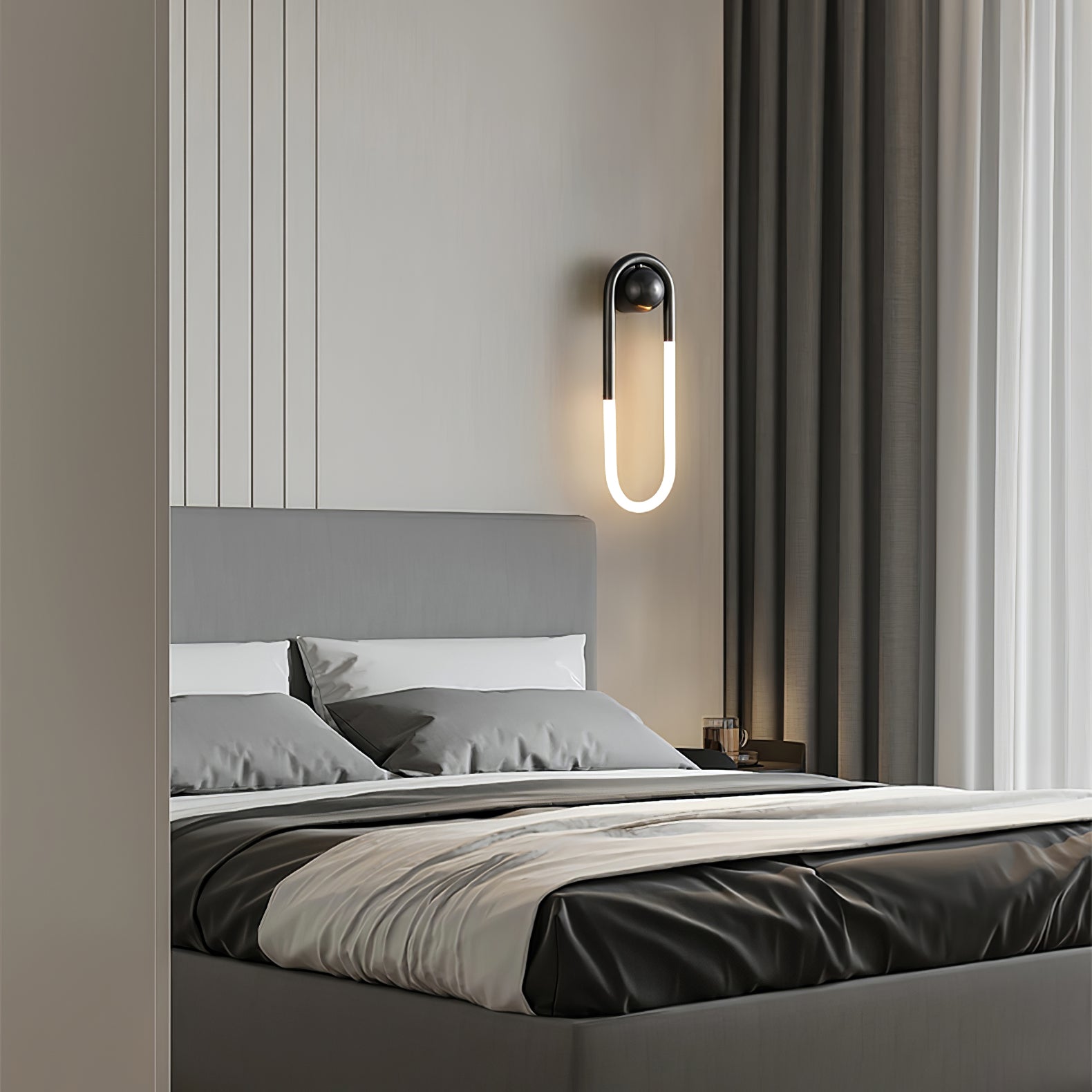 Loop Wall Sconce Brass Integrated LED Dimmable for Hallway and Bedside