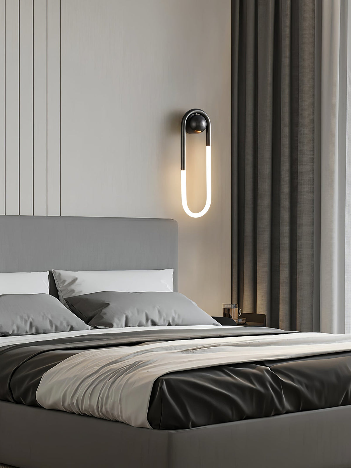 Loop Wall Sconce Brass Integrated LED Dimmable for Hallway and Bedside