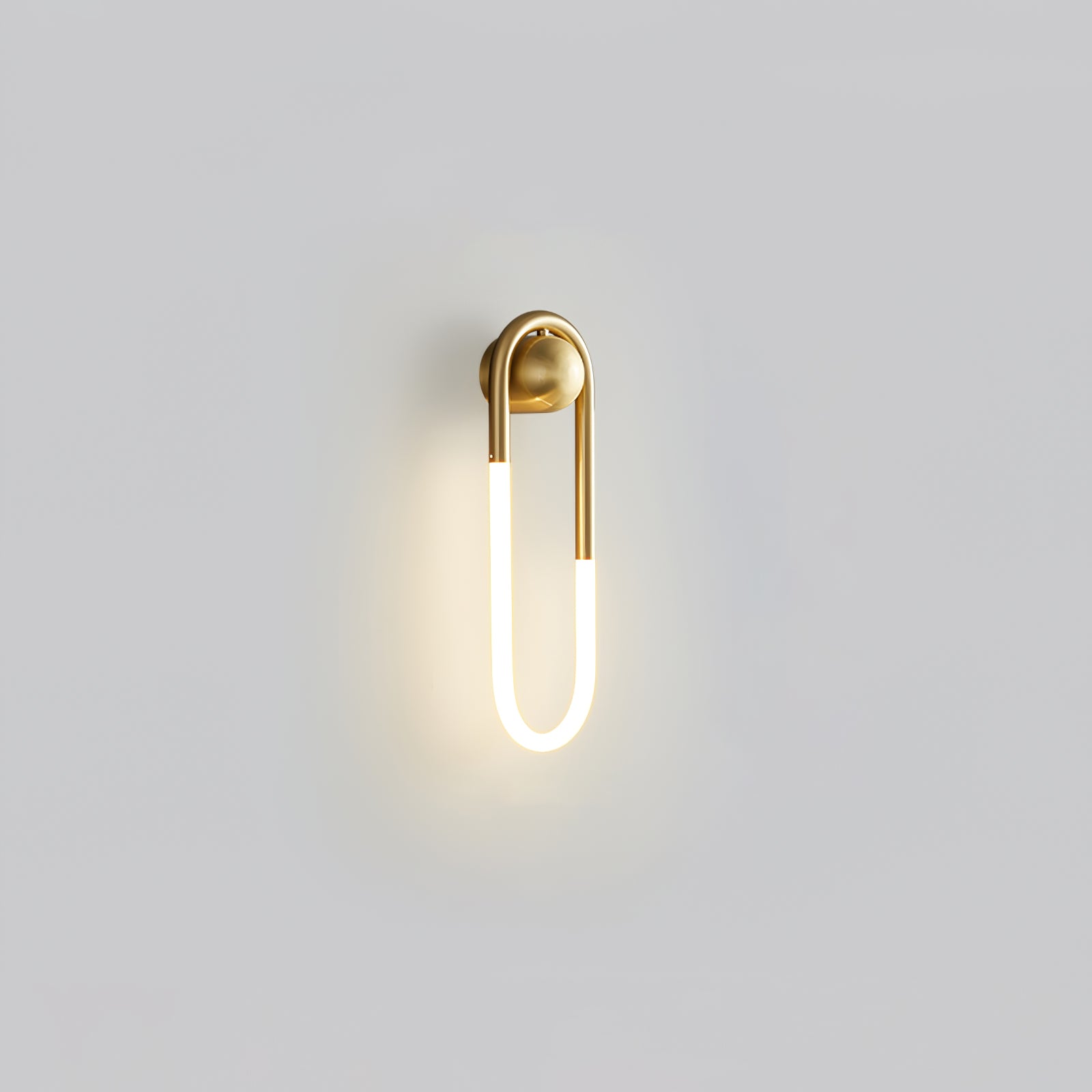 Loop Wall Sconce Brass Integrated LED Dimmable for Hallway and Bedside