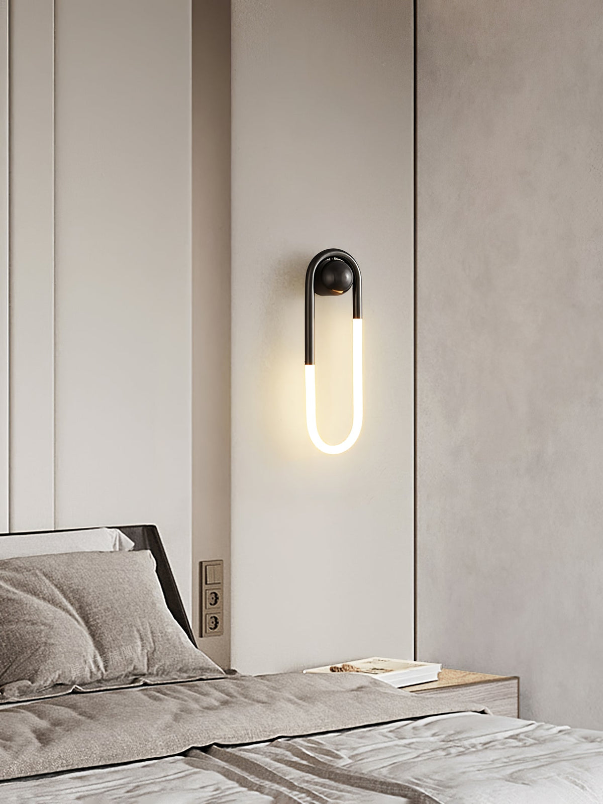 Loop Wall Sconce Brass Integrated LED Dimmable for Hallway and Bedside