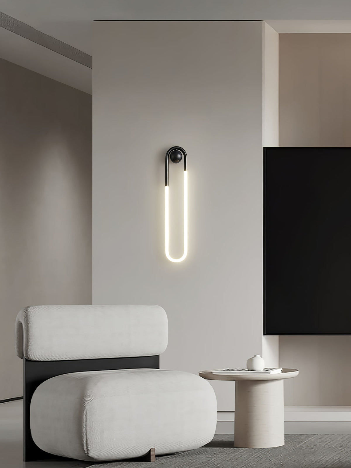 Loop Wall Sconce Brass Integrated LED Dimmable for Hallway and Bedside