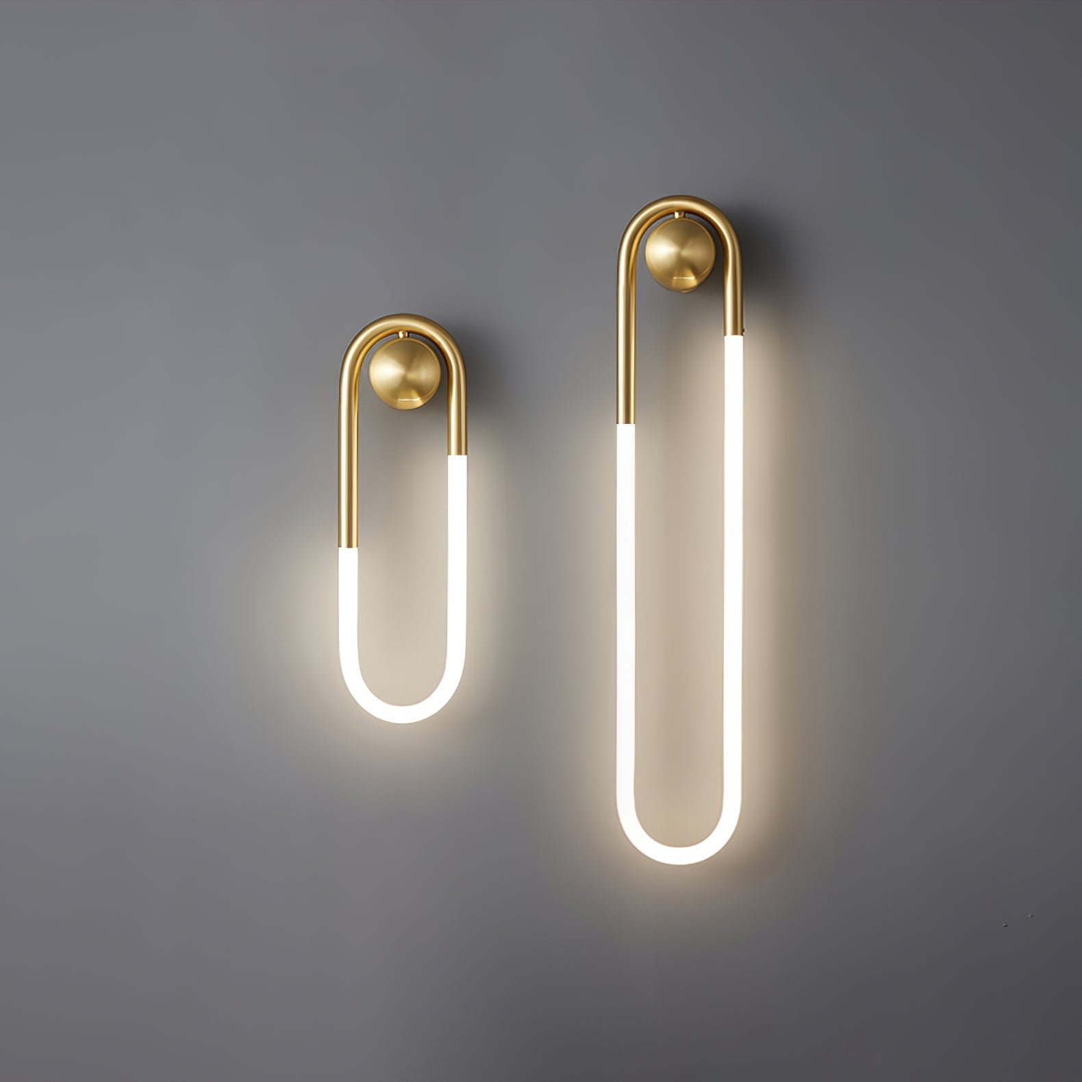 Loop Wall Sconce Brass Integrated LED Dimmable for Hallway and Bedside