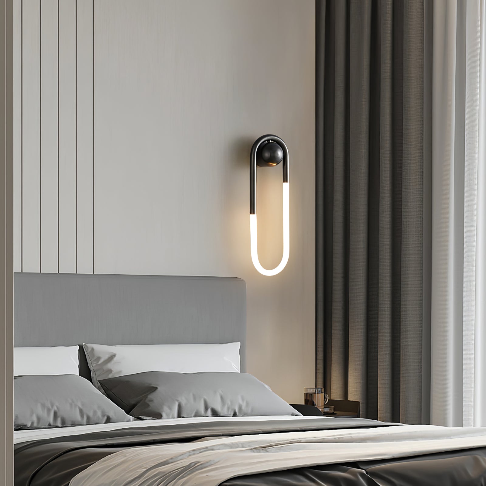 Loop Wall Sconce Brass Integrated LED Dimmable for Hallway and Bedside