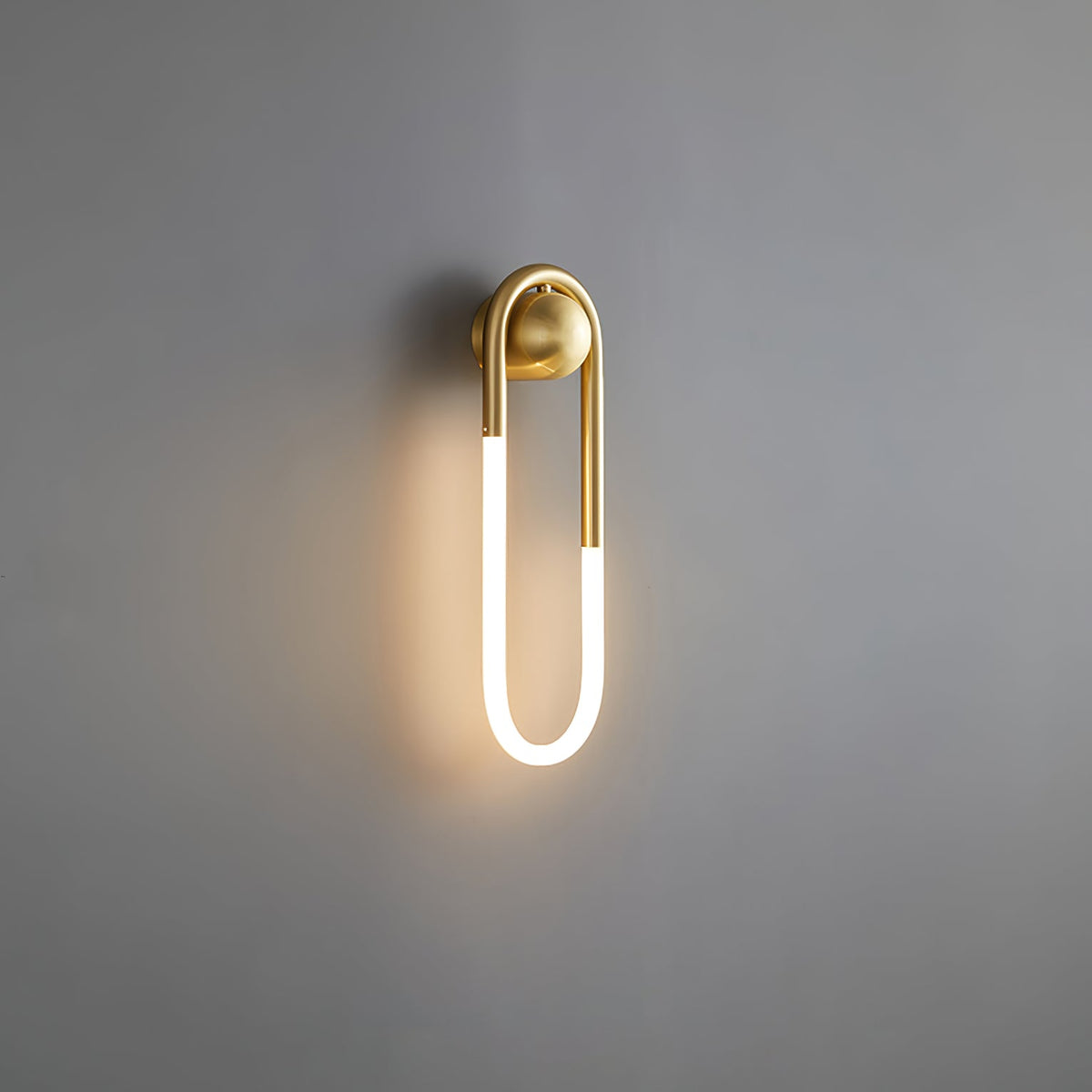 Loop Wall Sconce Brass Integrated LED Dimmable for Hallway and Bedside