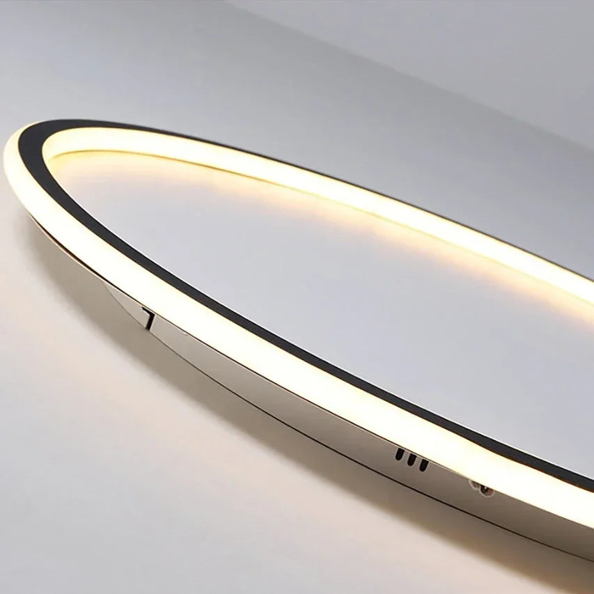 Rund LED-loftlampe med ultratynd ring og baggrundsbelysning