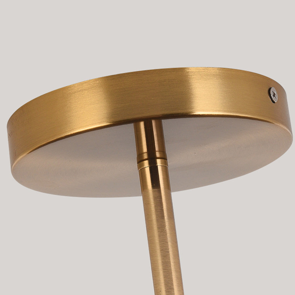 Rund LED loftlampe Trælook skærm med metalophæng