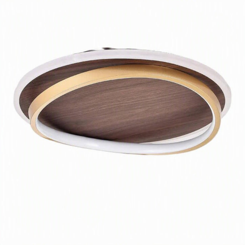 Rund loftslampe i tre lag delt design