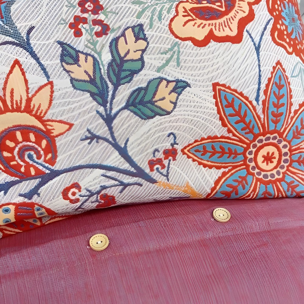 Rustic Boho Floral Pillowcases Cotton Set of 2