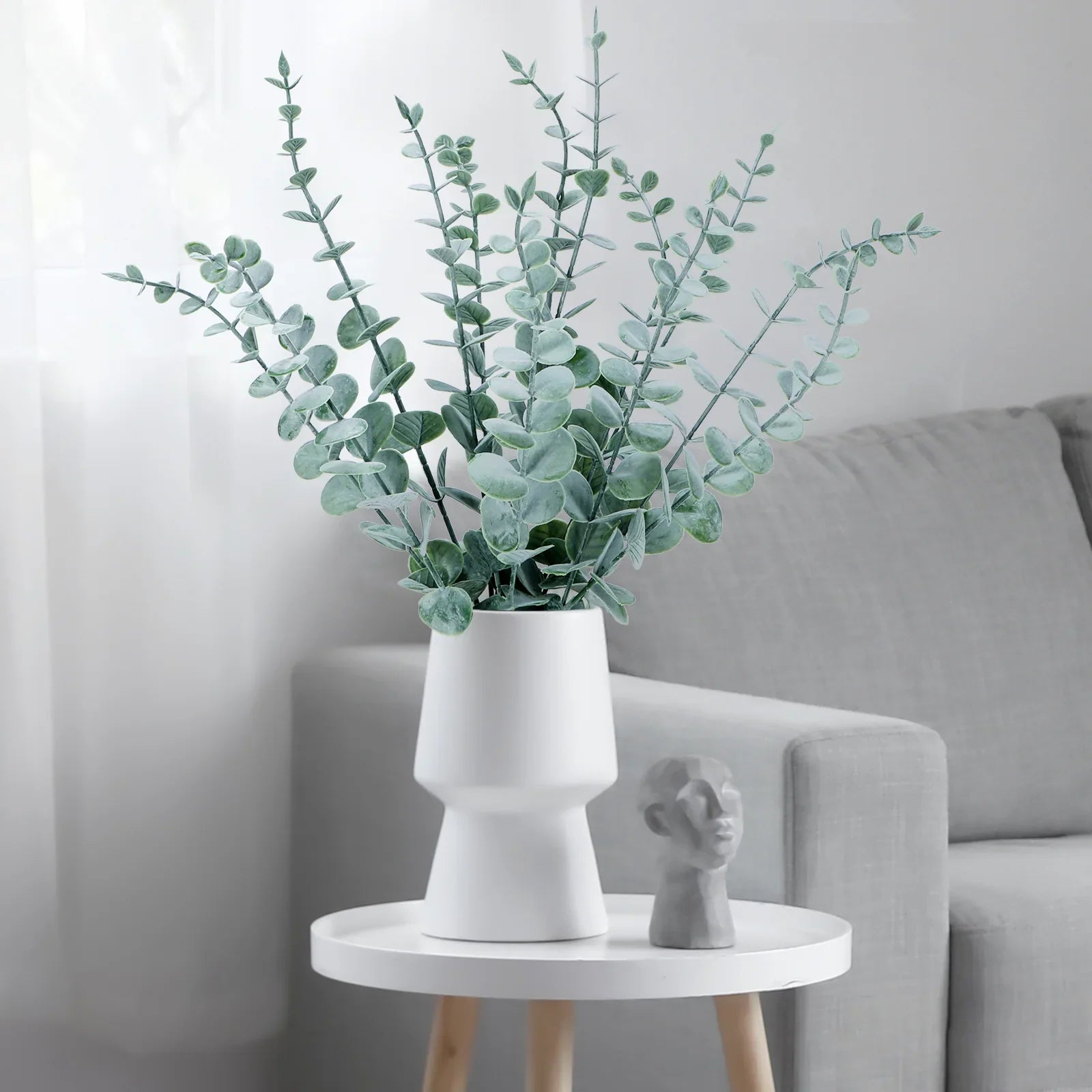 Faux Eucalyptus Stems Artificial Branches for Vase Filler and Centerpiece