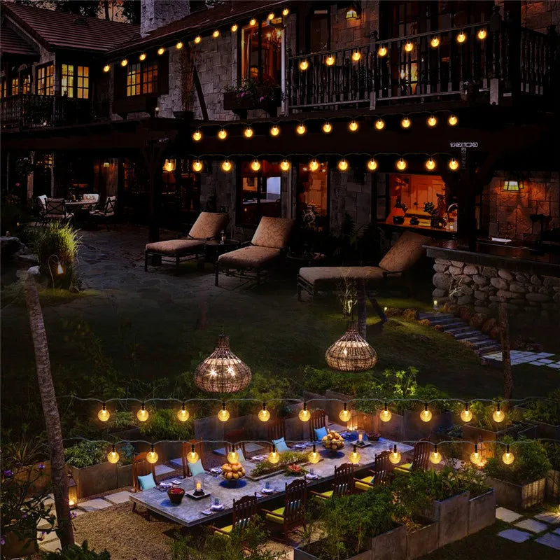 Solar Twinkle Lights Outdoor Starry String Lights for Garden Deck and Patio