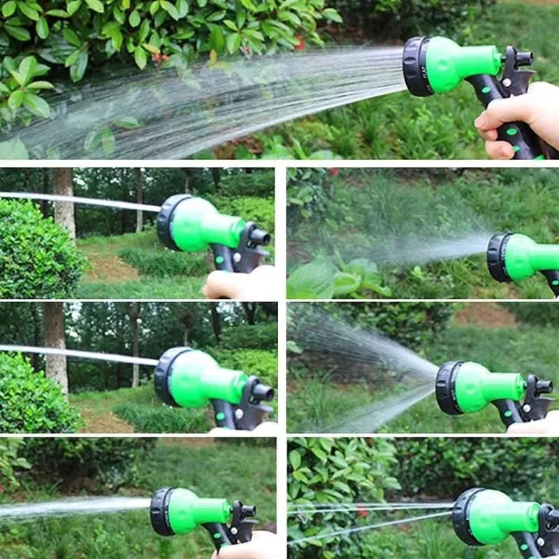 Expandable Garden Hose Kink Free with 7 Pattern Spray Nozzle