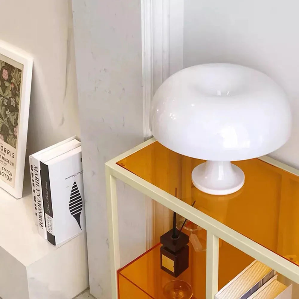 Mushroom Table Lamp Retro Dome Shade Bedside