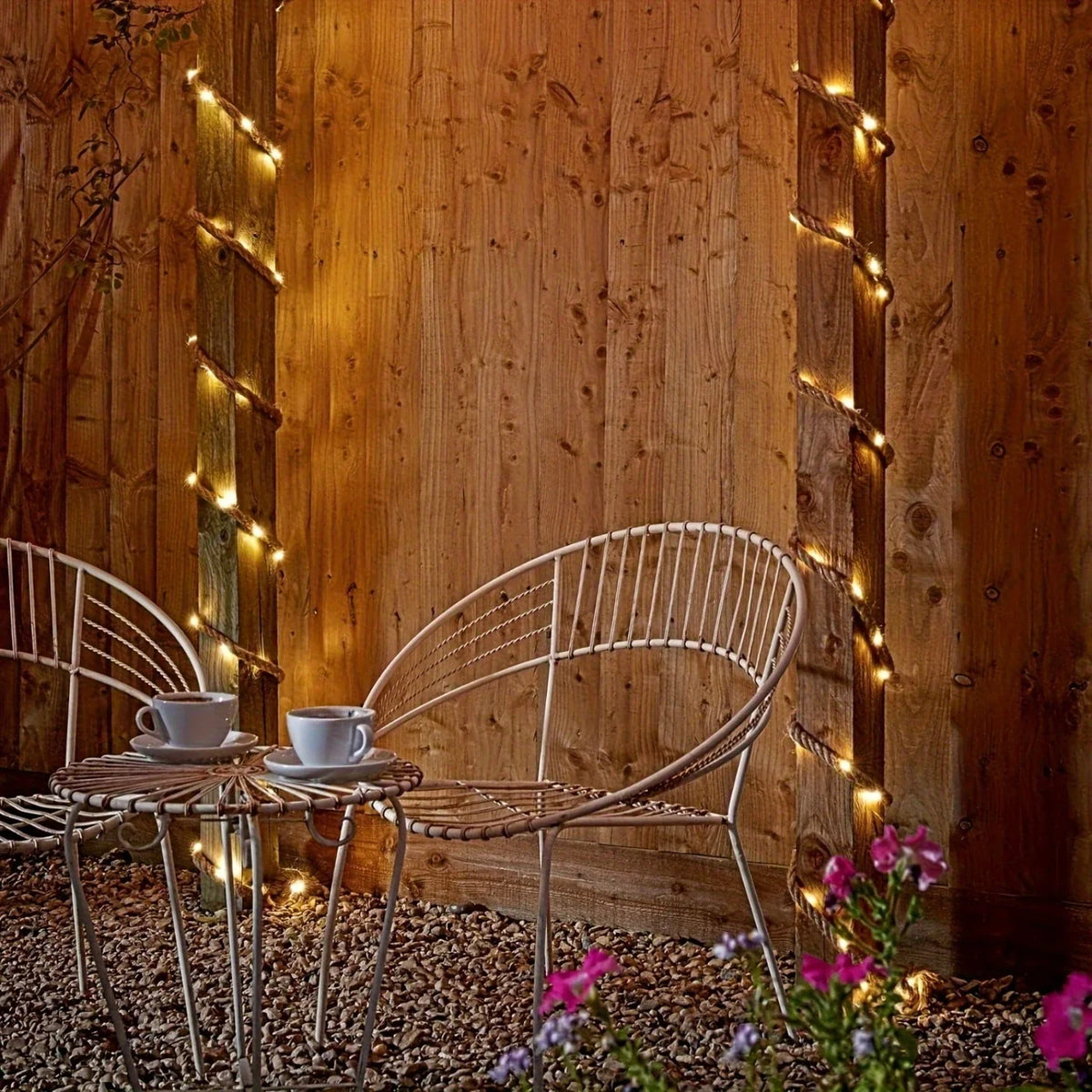 Solar Rope Lights Outdoor Hemp Rope String Light for Garden and Patio