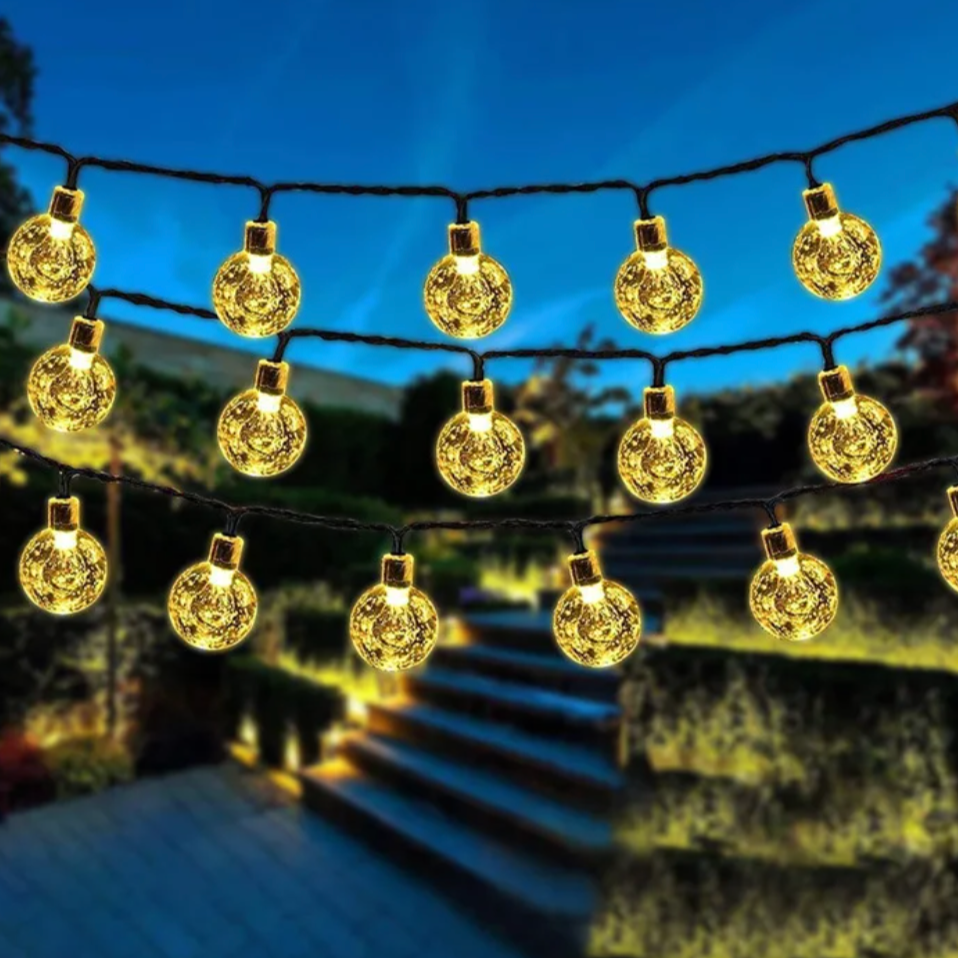 Solar Twinkle Lights Outdoor Starry String Lights for Garden Deck and Patio