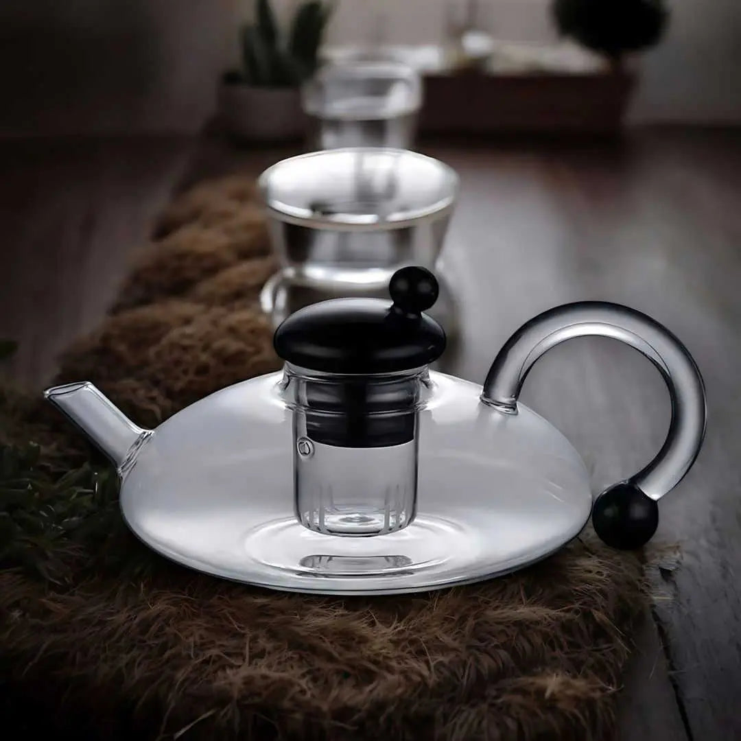 Glass Tea Set with Stovetop Safe Teapot and Cups