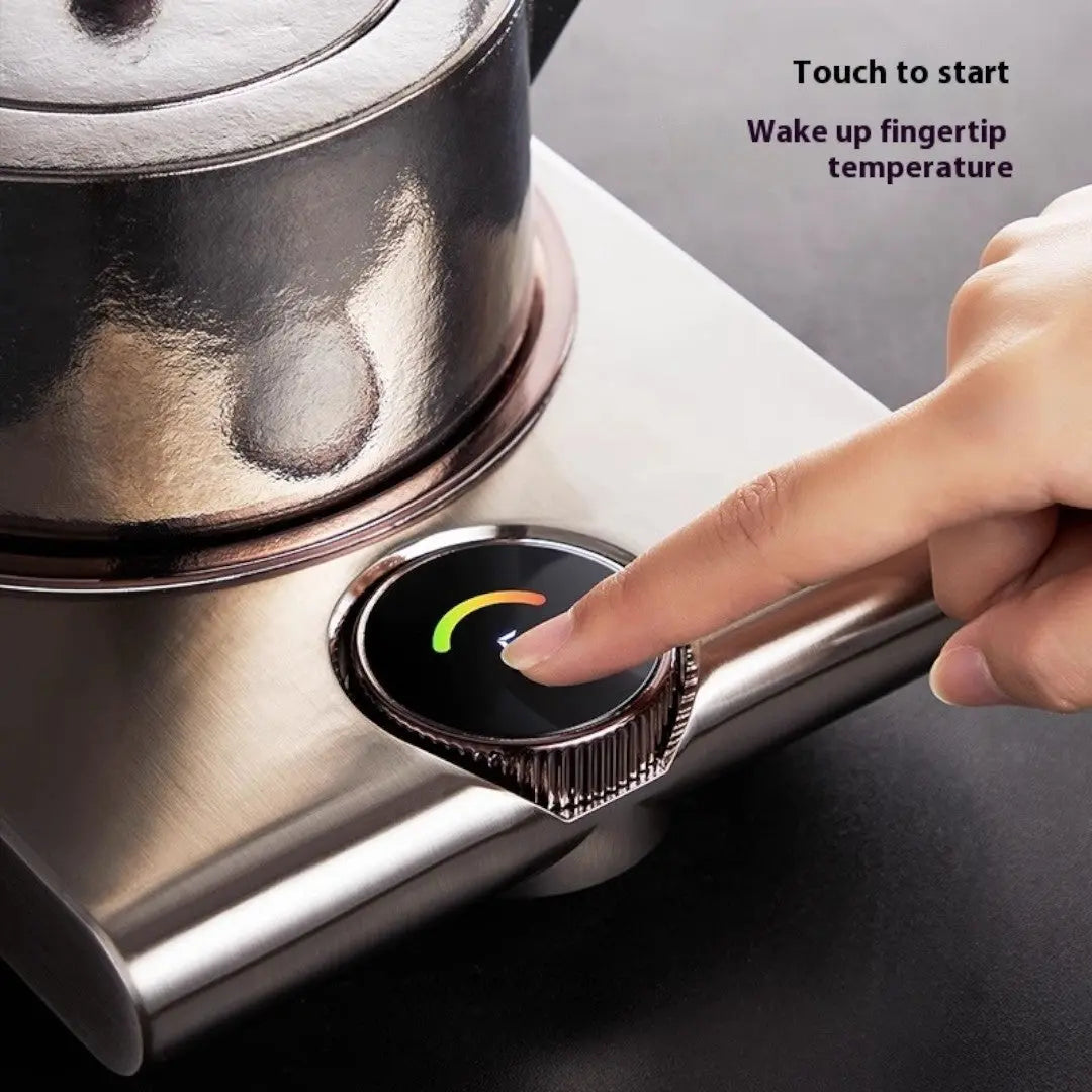 Electric Ceramic Hot Plate 1000W Stainless Steel for Teapots with Timer