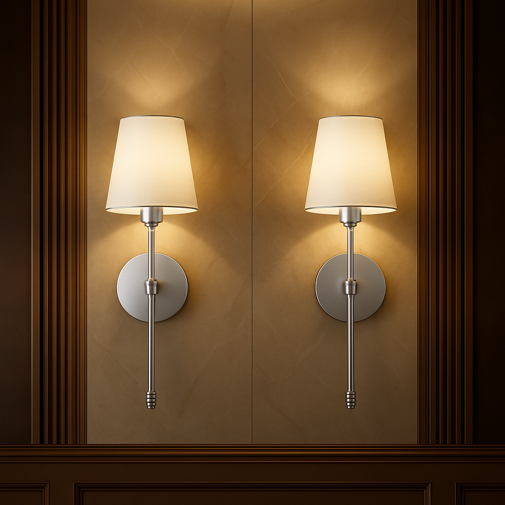 Wireless Wall Sconces Set of 2 No Drill Rechargeable Bulbs with Remote