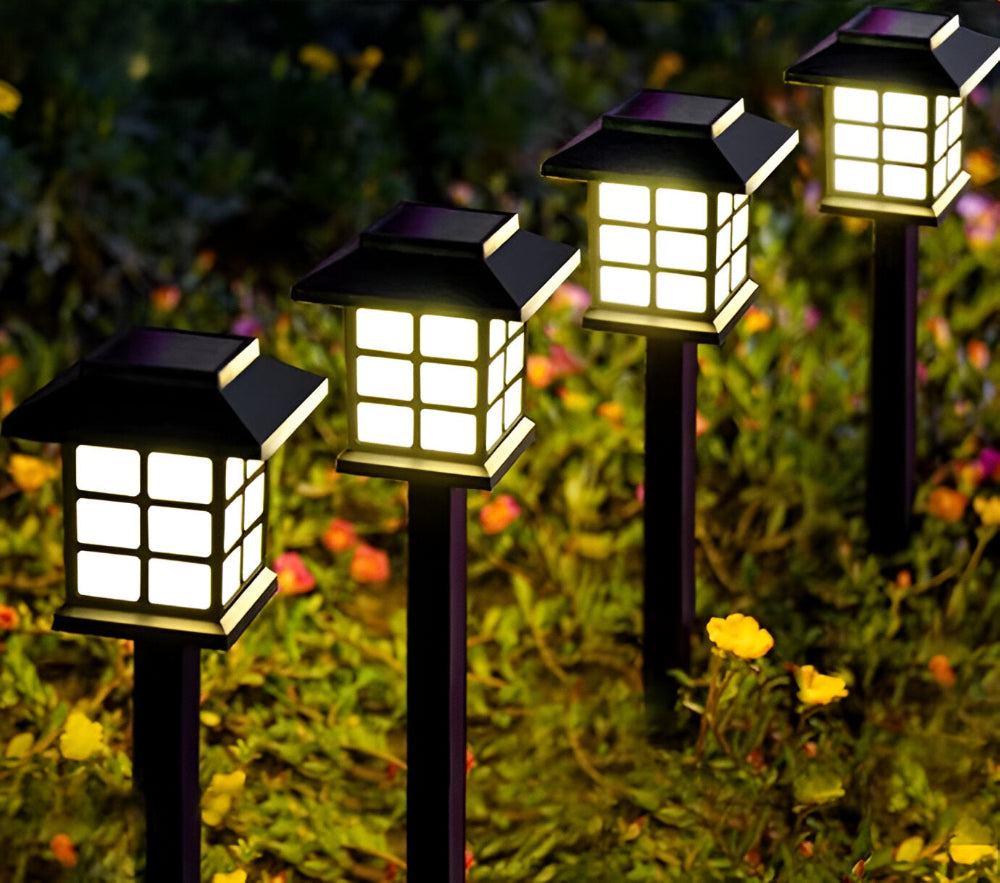 Solcelledrevne LED-havelamper i japansk lanternedesign