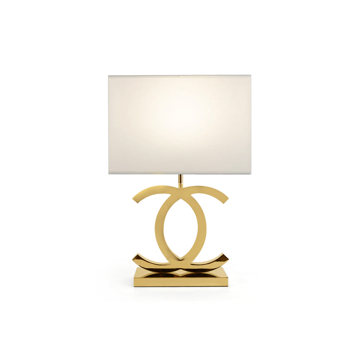 Stainless Steel Table Lamp Dome Fabric Shade Bedside and Home Office