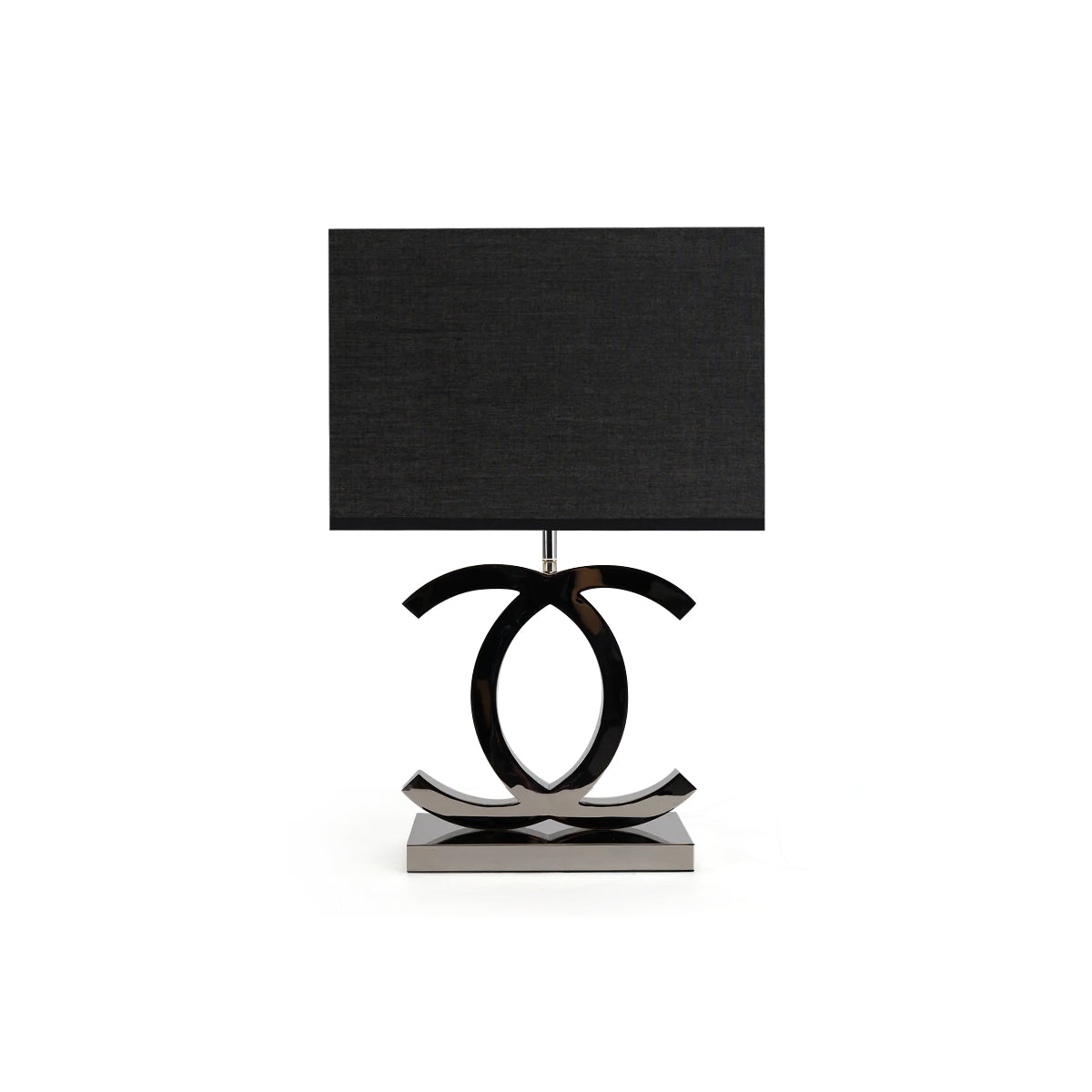 Stainless Steel Table Lamp Dome Fabric Shade Bedside and Home Office